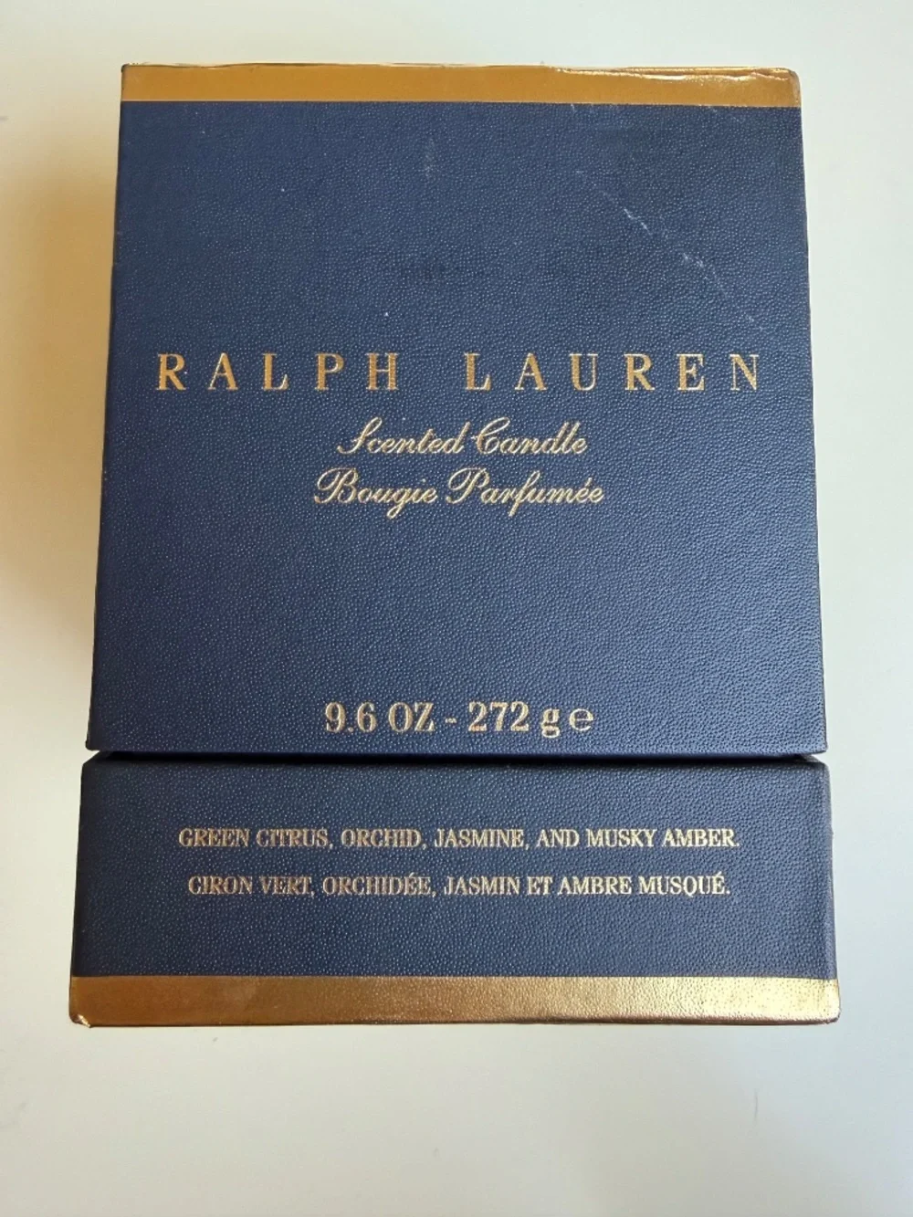 RARE Ralph Lauren Upper Fifth Luxury Candle Gold Metallic Jar 9.6oz NIB